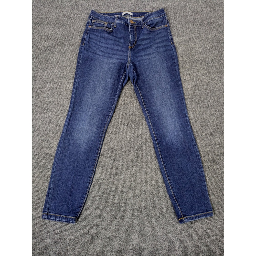 Lauren Conrad Womens Skinny Jeans Blue Medium Wash Stretch Denim Size 12